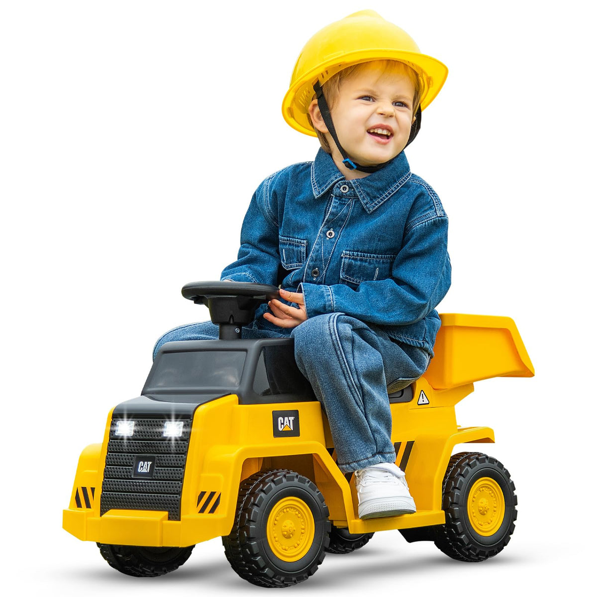 Costzon Ride on Dump Truck, 6V Licensed Caterpillar Ride on Constructi ...