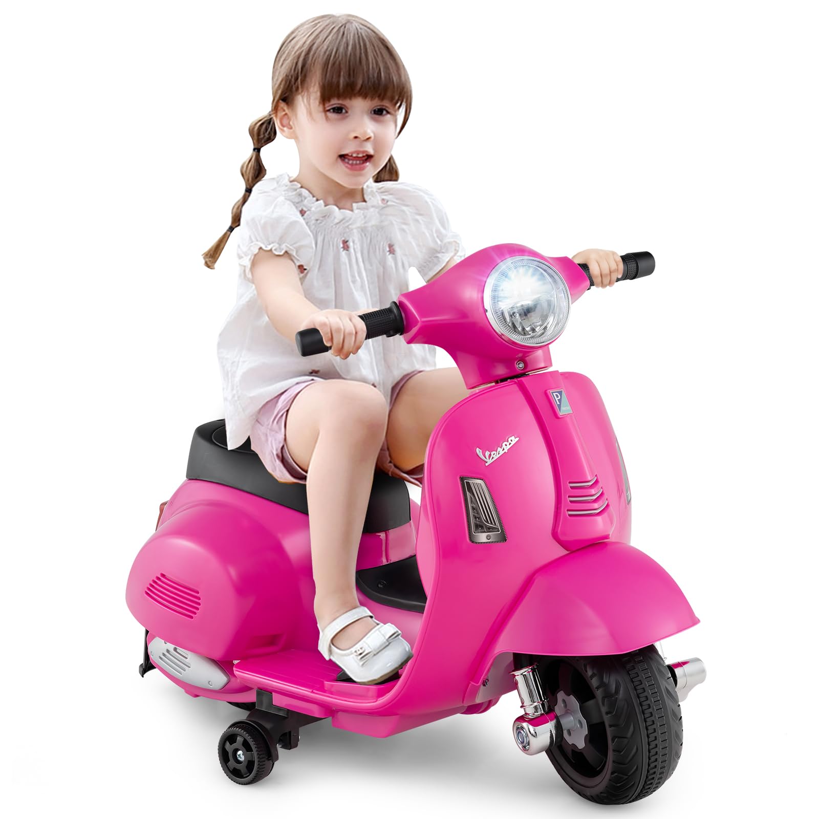 Offers 6V Kids Ride On Vespa Scooter Motorcycle for Toddler