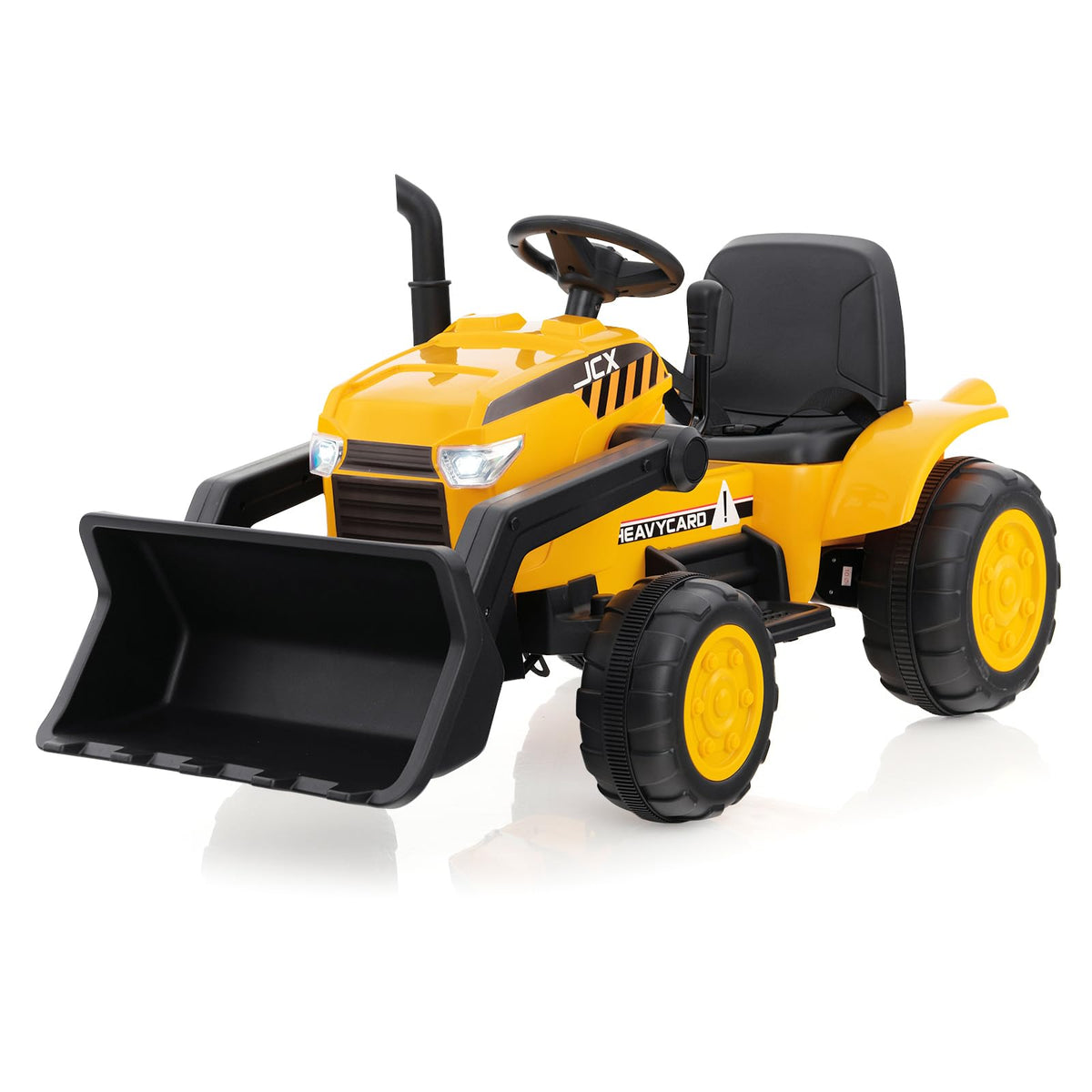 Costzon Ride on Excavator, 12V Battery Powered Bulldozer Digger with A ...