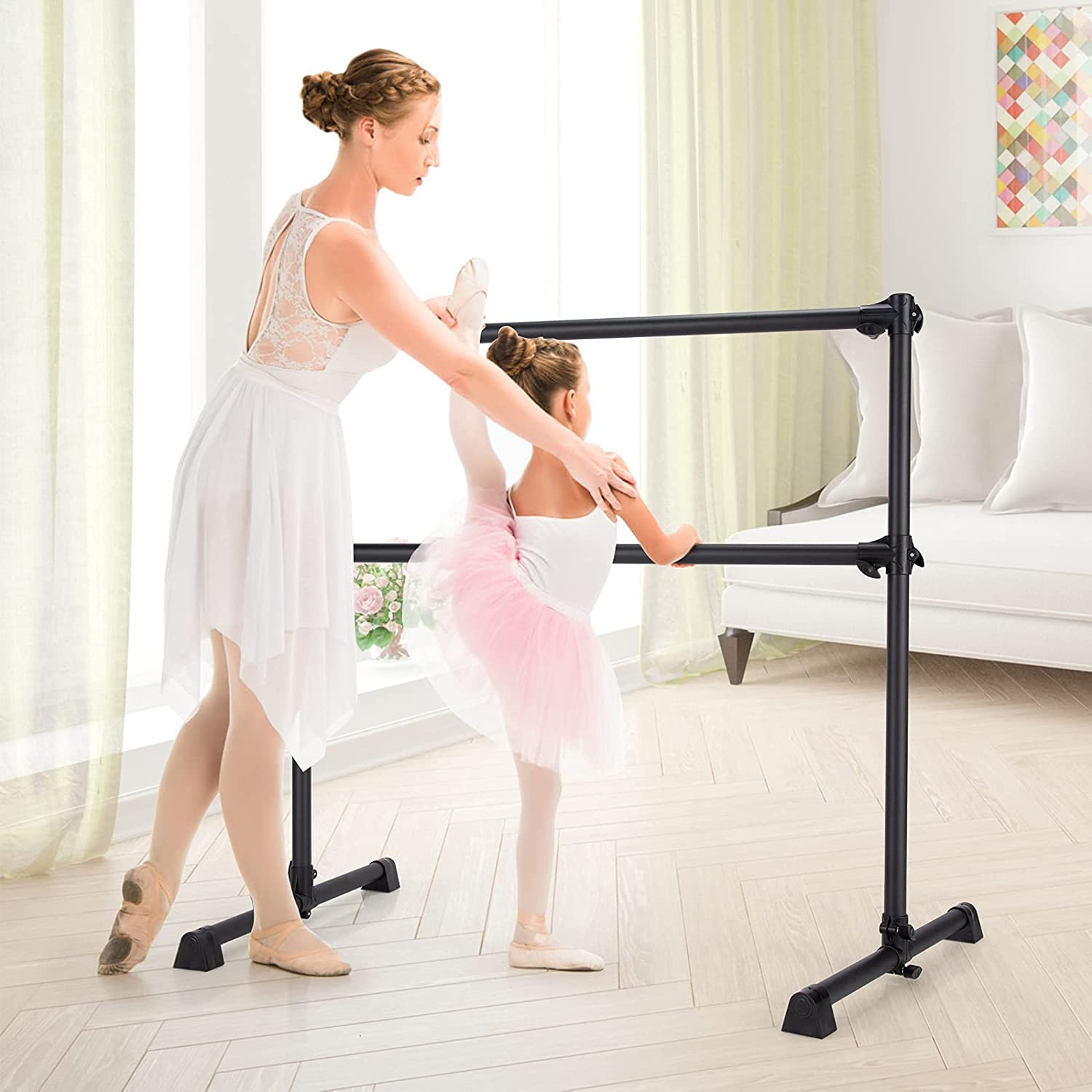 Kipika Portable Freestanding Ballet Barre System, Stretch/Dance Bar for Home  Workout Dance Equipment, Folds Flat, 4 Height Adjustment, Storage Dumbbell,  40Inch Long, 1 3/5 Diameter - Yahoo Shopping